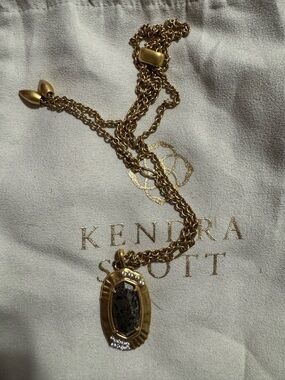 Kendra Scott Anna Vintage Gold Long Pendant Necklace
